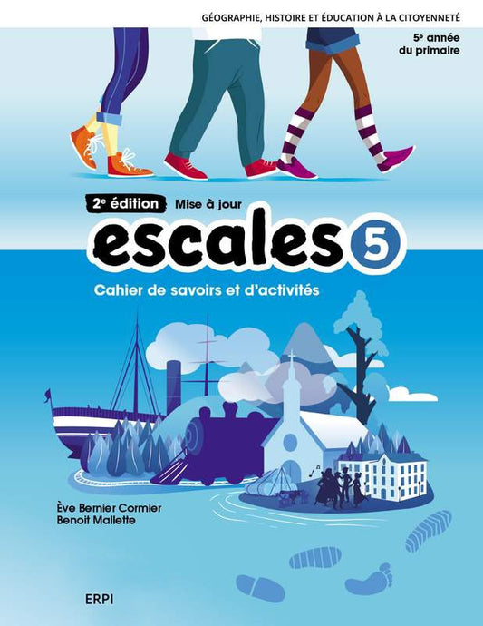 Escales 5 - Cahier de savoirs et d'activités avec carte plastifiée et ensemble numérique - Élève (12 mois)**