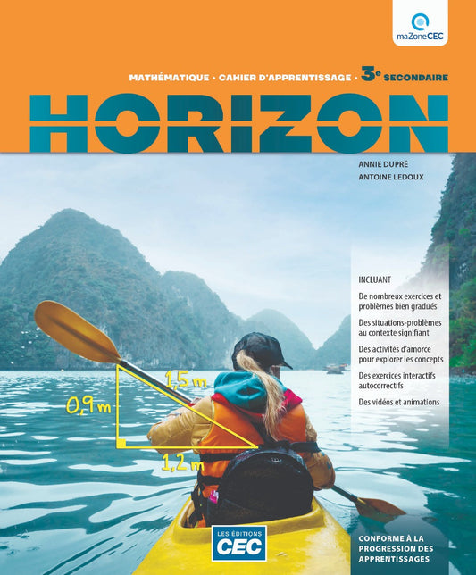 Horizon 3Cahier d'apprentissage (incluant les exercices interactifs), version papier + Accès étudiants, Web 1 anCahier d'apprentissage 3e secondaire Ensemble papier et numérique - 1 an
