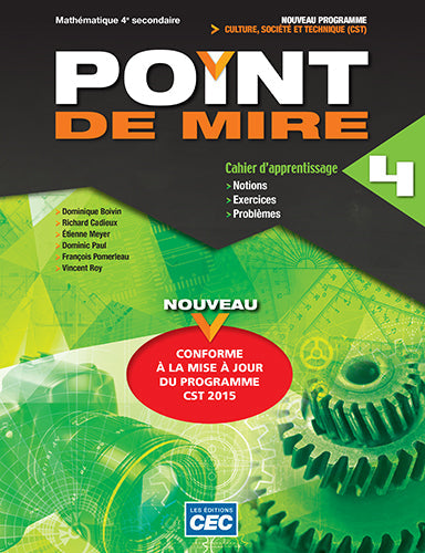 Point de mire 4e secondaireCST - Cahier d'apprentissage + Exercices interactifsCST - Cahier d'apprentissage + Exercices interactifs 4e secondaire Version papier