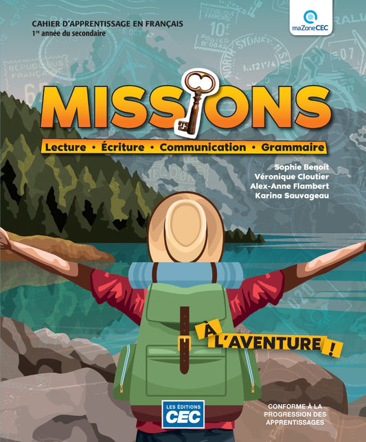 Missions 1re secondaire - Cahier d'apprentissage (incluant le code grammatical, le fascicule de mise à niveau et les exercices interactifs et Extras), version papier + Accès étudiants, Web 1 an Cahier d'apprentissage 1 Ensemble papier et numérique